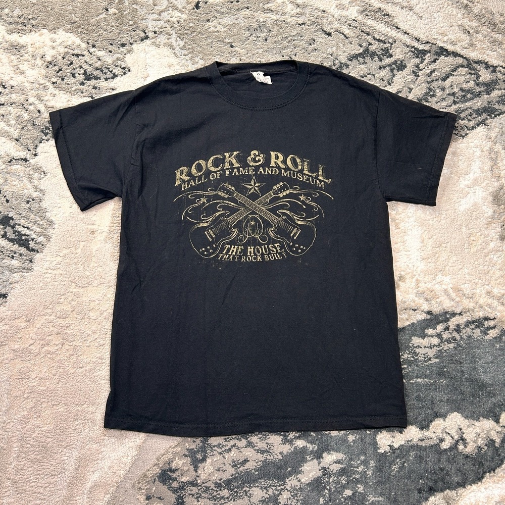 Delta Grunge Mens‎ Medium Black Cotton Rock & Roll Hall Of Fame And Museum Y2k